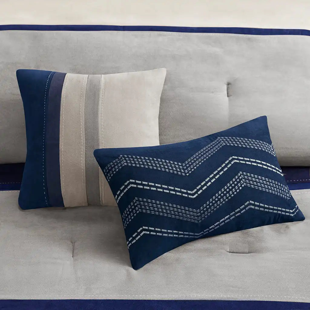Palisades 7-Piece Faux Suede Comforter Set