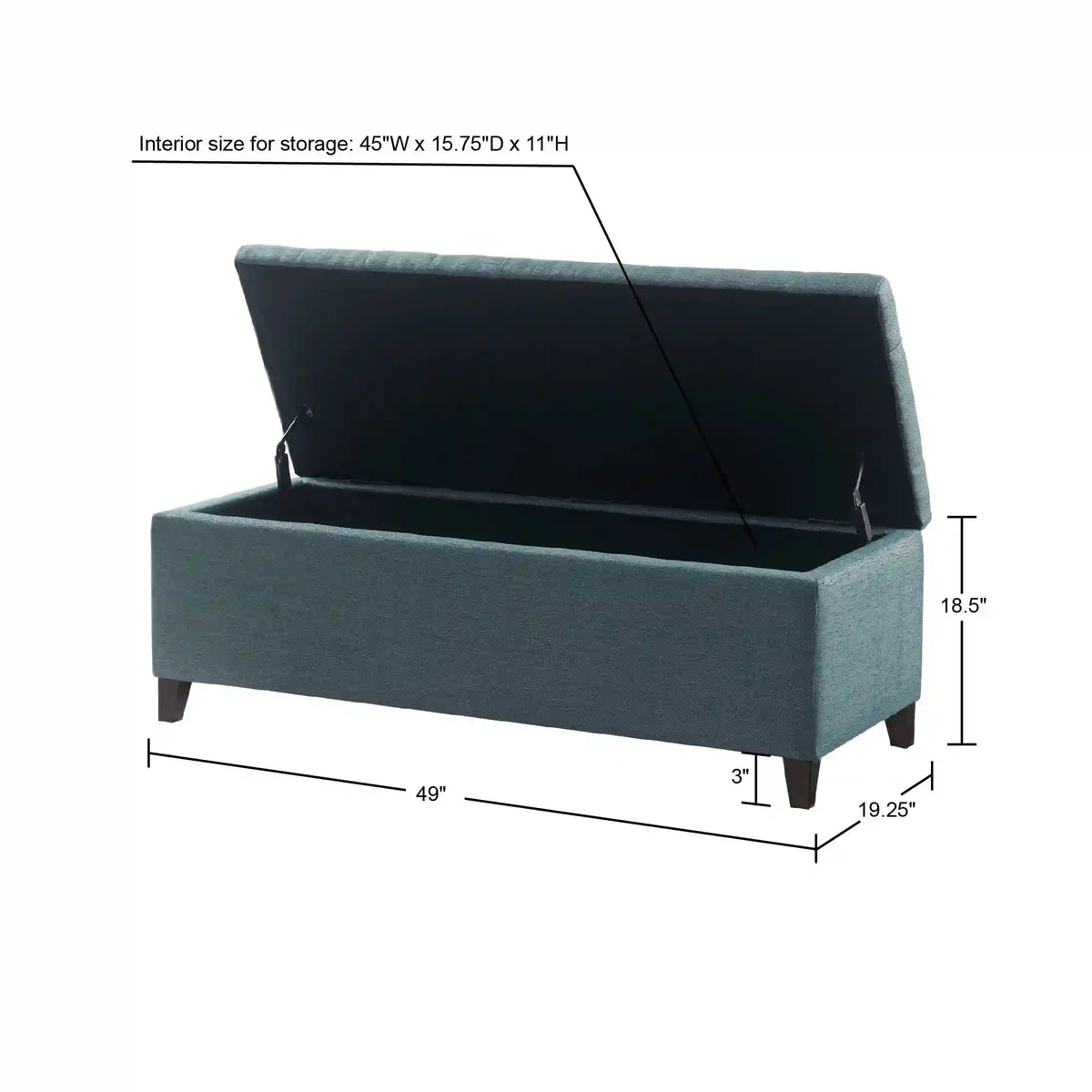 Shandra Tufted Top Upholstered Storage Bench
