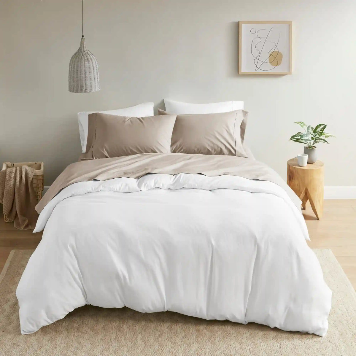 Peached Percale 200 Thread Count Relaxed Cotton Percale Sheet Set