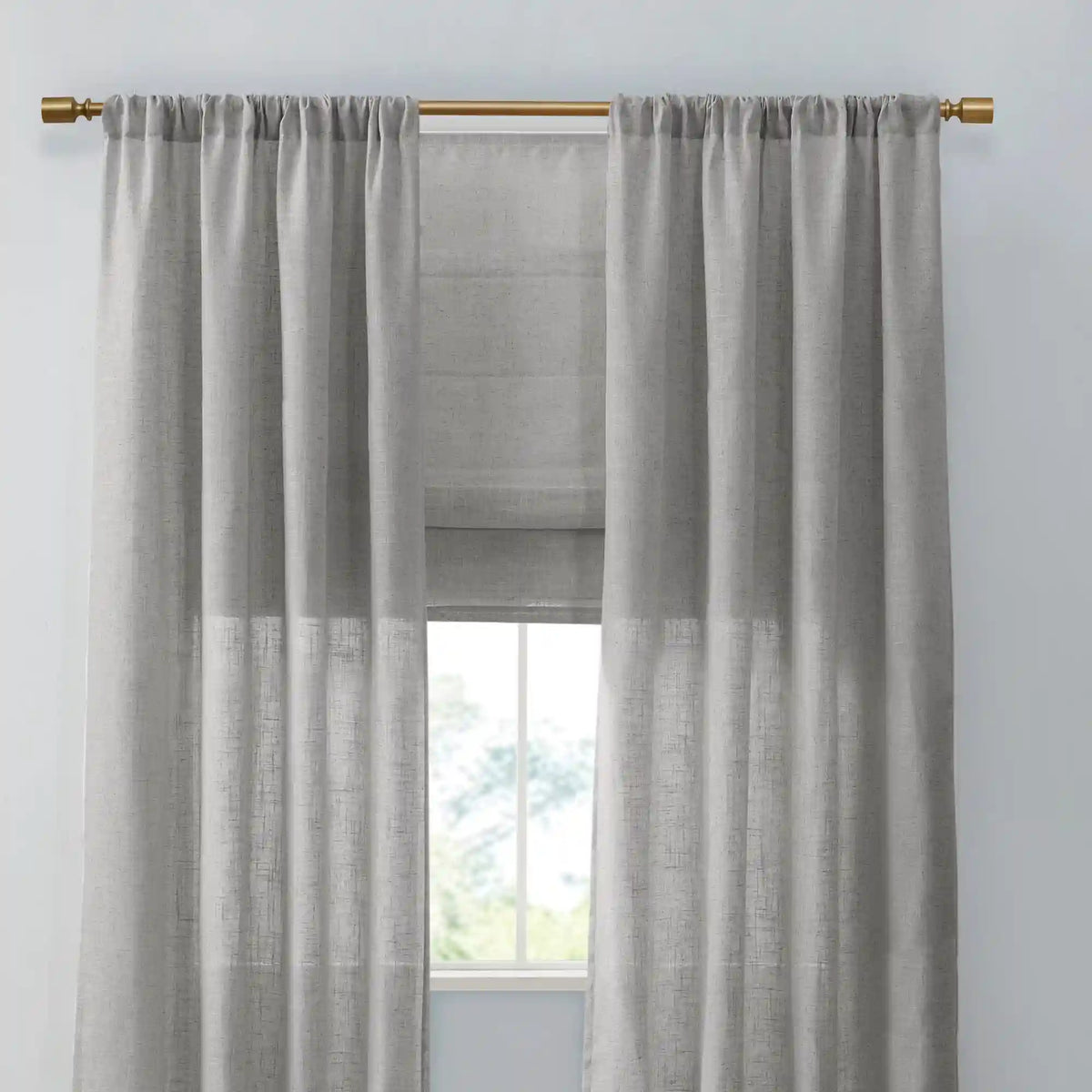 Kyler Linen Blend Light Filtering Curtain Panel Pair