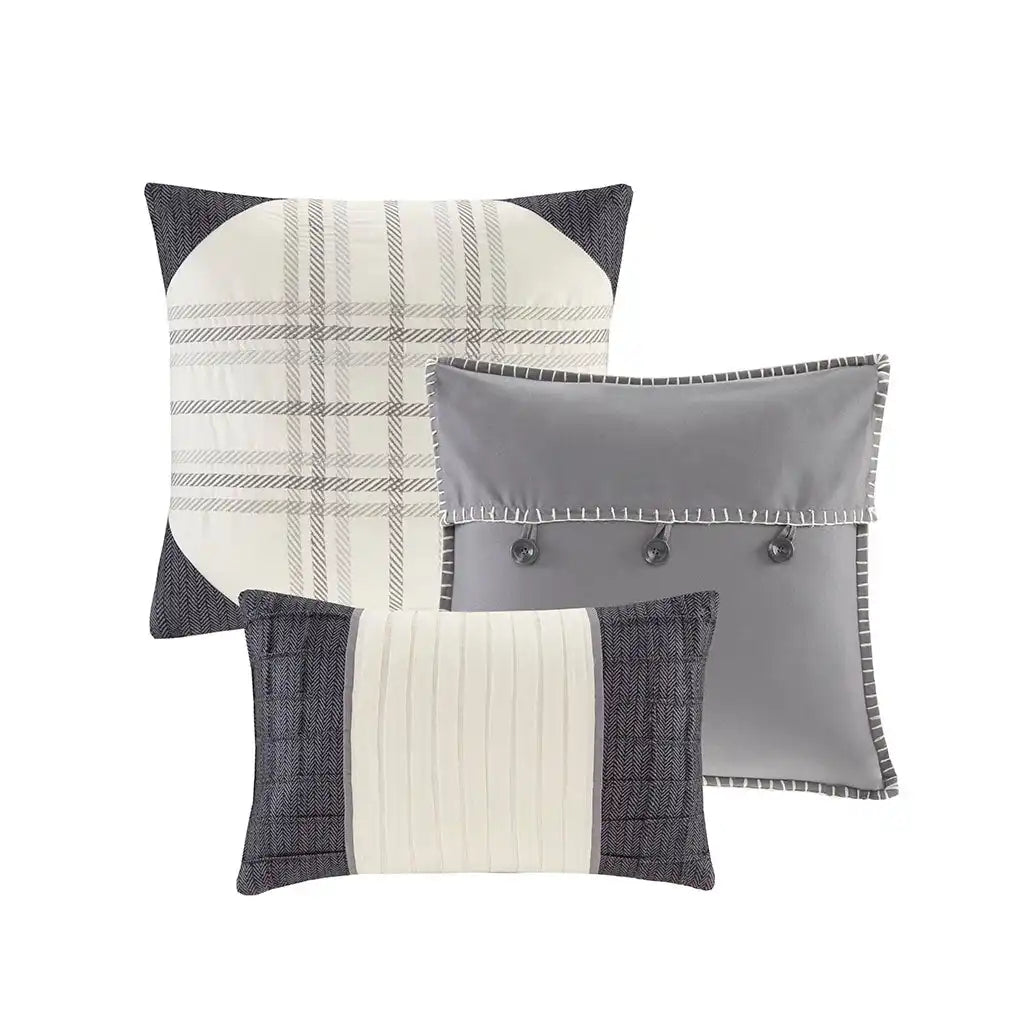 Ridge 7-Piece Herringbone Comforter Set