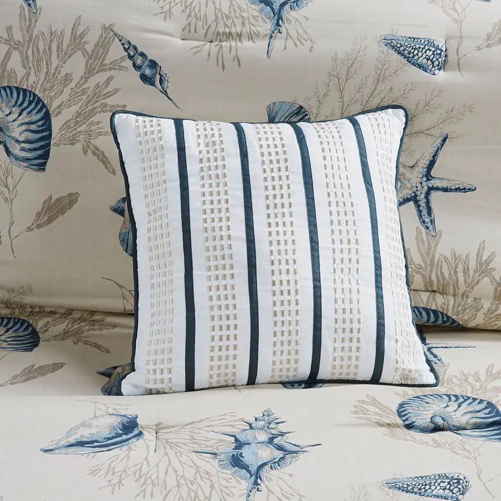 Bayside 7-Piece Coastal Cotton Sateen Comforter Set