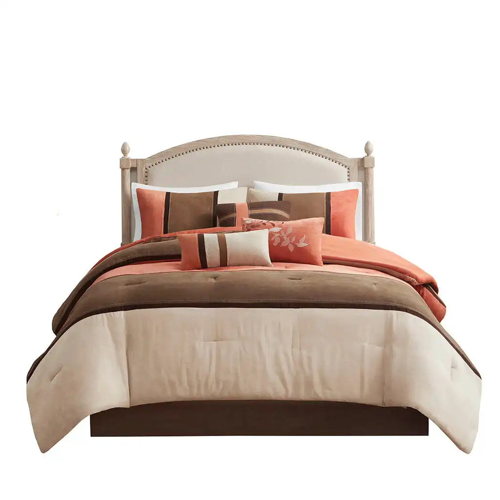 Palisades 7-Piece Faux Suede Comforter Set