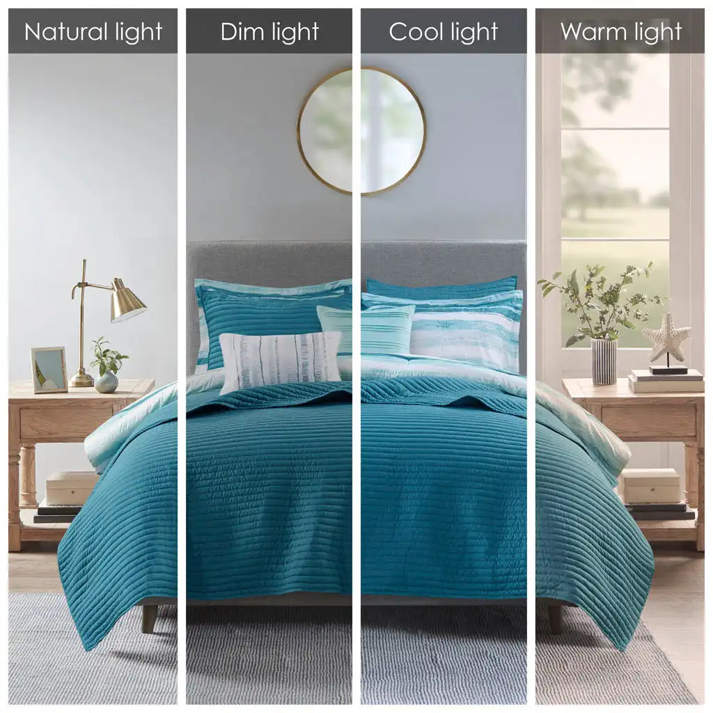 Marina 8-Piece Printed Seersucker Comforter Quil Set