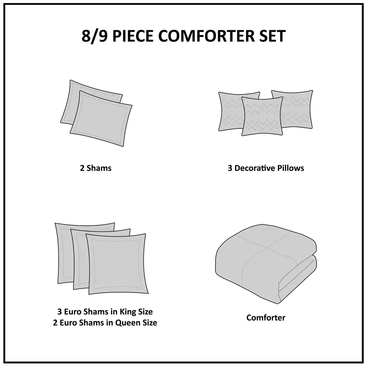 Essence 8-Piece Cotton Clipped Jacquard Comforter Set