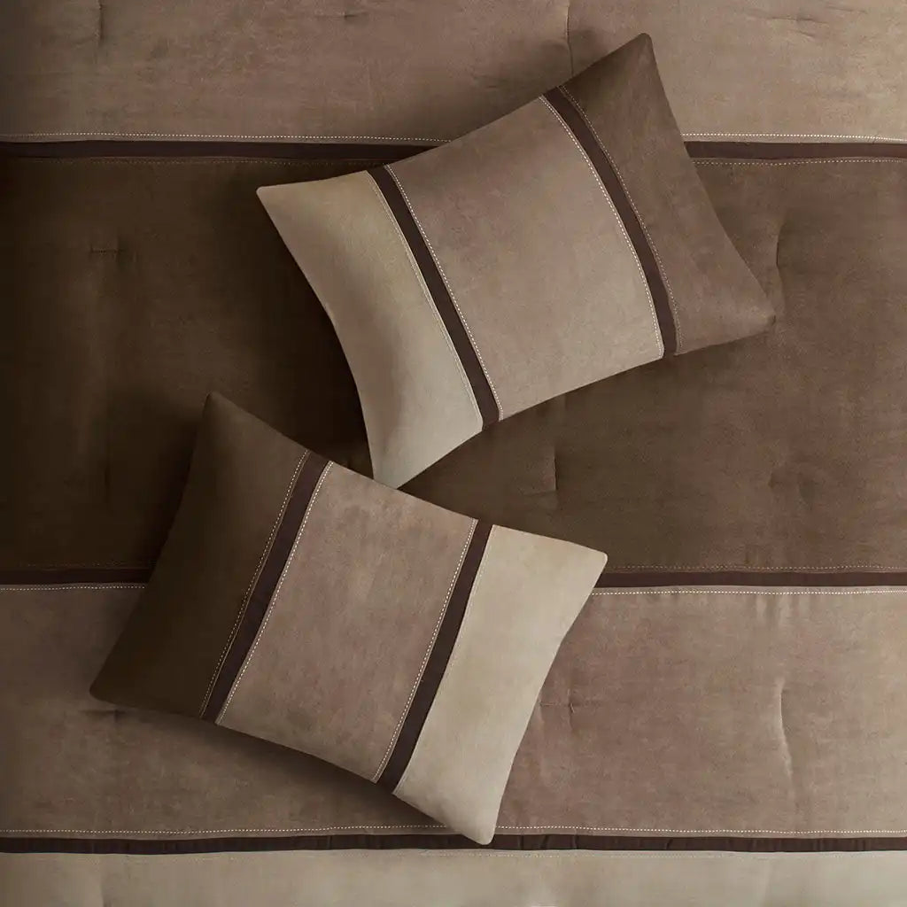 Palisades 7-Piece Faux Suede Comforter Set